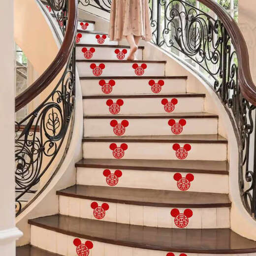 Enbaole Hochzeitstreppensteindekoration Set kreative Stiefelaufhändlern Villa Happy Letter Wedding Decoration Supplies großes B3527