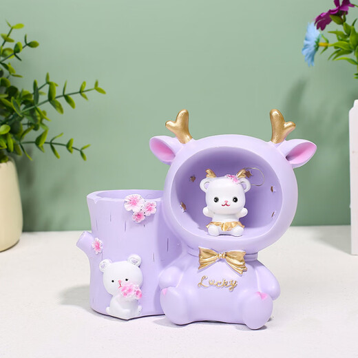 Cartoon Crown Rabbit Pen Downlight Office Desktop Dekoration Ornament Urlaub Geschenk 1049-12 Lollipop Sternhülle Sternlicht