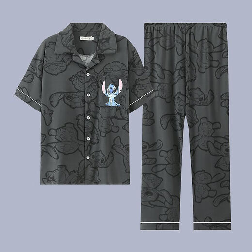Ttpmer Pajamas Algodón de algodón de verano para hombres Pantalones de manga corta Cárdigan de verano delgada Juvenía de ropa para juventud de gran tamaño G3881 Azul (manga corta) 180 XL [recomendado 120-140Jin [Jin equivale a 0.5 kg]]