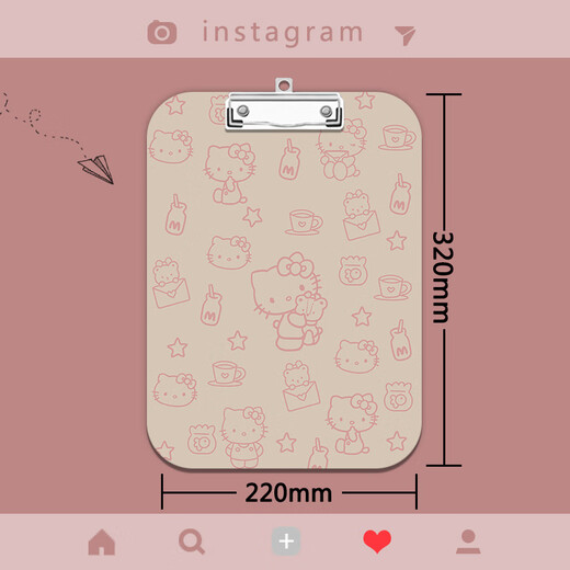 Zhio mignon kt chat pylywood pad a4 clip dossier acrylique sticky note test papier a5a6 apprentissage papeterie de dessin clip padboard carton croquis de croquis carton multifonction k13893-candy kt cat-a4 clip clip clip clip