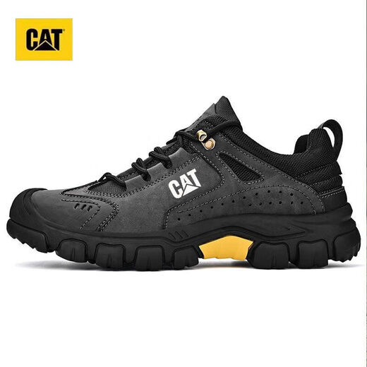 Carter Cat Carter Herrenschuhe Wandern im Freien Wandern Schicht Cowide Casual Sporttasche Großgröße Low -Top -Arbeit Schuhe Herren schwarz 40