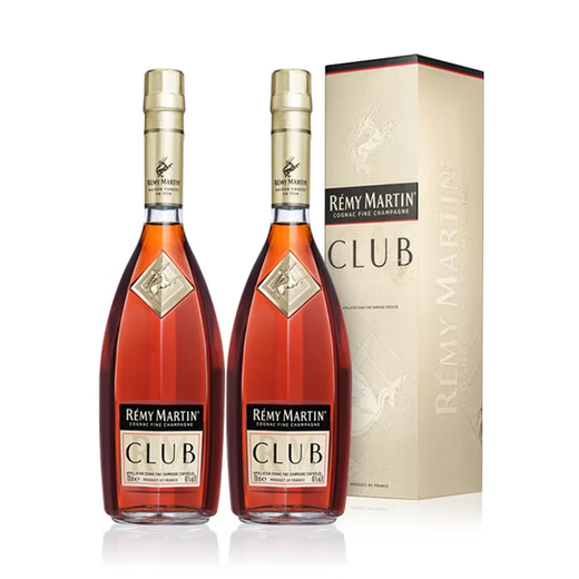 Remy Martin wildebeest French imported cognac club brandy 1000ML foreign wine gift box gift gift Remy Martin Remy Martin CLUB 1000ML*2 bottle