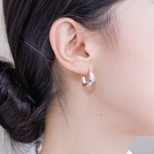 Meluxe platinum earrings for women PT950 platinum baby's breath earrings earrings birthday gift for girlfriend, about 2.31g