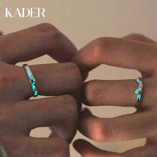 Catillo loves luminous cat 999 silver couple's ring. A pair of rings for proposal, adjustable birthday gift for girlfriend. Luminous cat ring/999 silver/free engraving