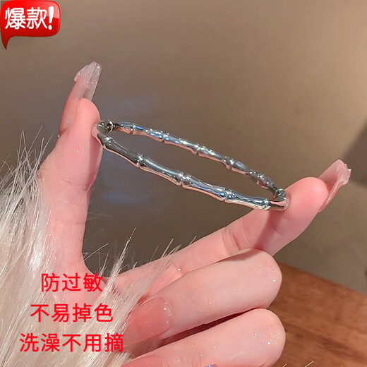 KZD Old Phoenix 999 Pure Gold Bamboo Geometric Bracelet New Chinese Style Niche Creative Bracelet Temperament Versatile Bracelet Women Bamboo Bracelet Gold