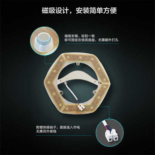 Philips (PHILIPS) LED ceiling lamp wick hexagonal strip replacement light source module hexagonal 25w white light replacement 40w ring tube