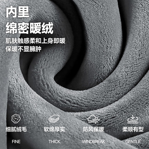 Jeanswest half-zip velvet sweatshirt men's autumn and winter 2026 new American student heavyweight stand-up collar velvet jacket top heather gray (chest mark above the peak) L (175) (Priority for collection and purchase)