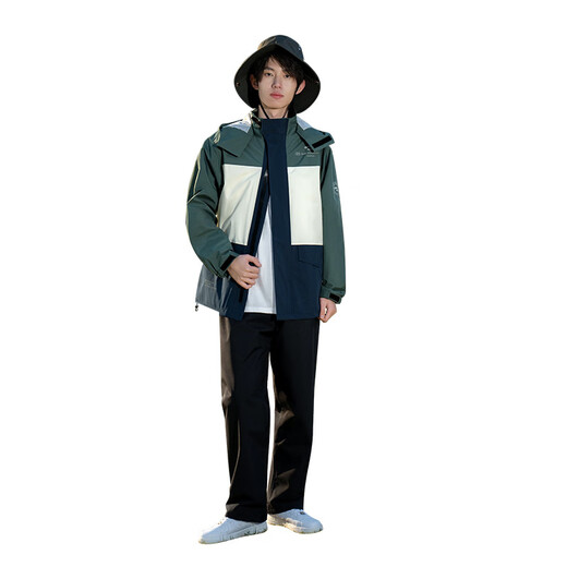 Zhengyu Zhengyu Suit Rain Pants Women's Raincoat Motorcycle Split Anti-riot Waterproof Reflective Men's Takeaway Thickened Cycling Luo Ying Pink (Top + Pants + Hat) Fast Shipping M 1 piece