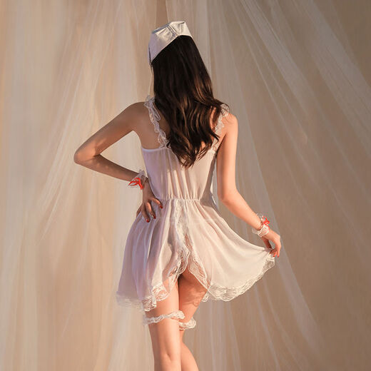 Sexy nurse uniform with lace and fat underwear, uniform, pure desire, hint of pajamas, role-playing skirt, large size, white hooded clothes, thong, one size fits all, recommended 80-130 Jin Jin is equal to 0.5 kg