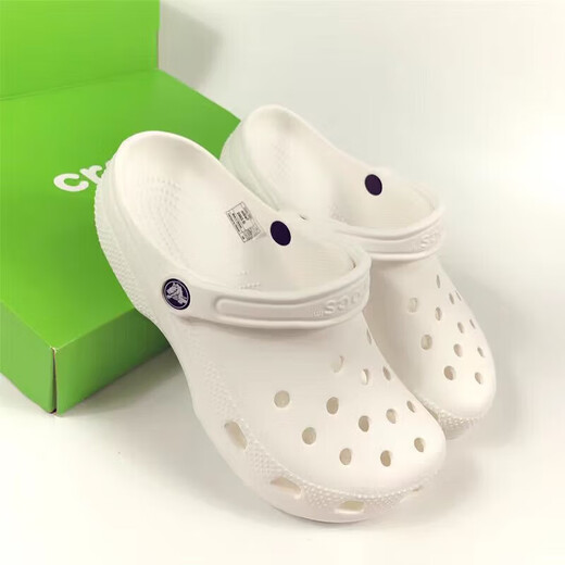 Crocs Crocs star hole shoes summer same style outdoor wading EVA anti-slip sandals for male and female stars star white 37
