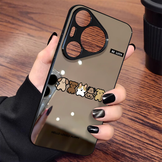 
Shiniao is suitable for Huawei Pura80ultra mobile phone case new mirror five puppies all inclusive p30/40 creative high [electroplating mirror-titanium gray] QM2694 color cat k Huawei nova11Pro