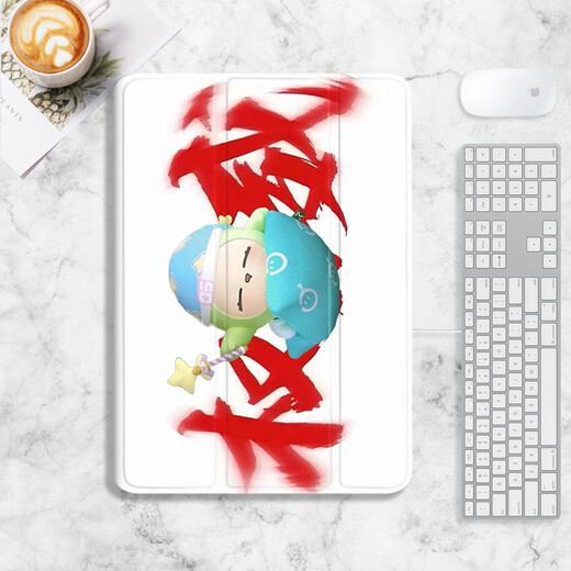 尚天搞怪蛋仔派对适用苹果ipad10代10.9蛋小绿平板Air6保护套Pro2025新款11英寸mimi6磨砂质感壳2018笔 N12799蛋小绿书本款+钢化膜 iPad Air 2024版(13英寸
