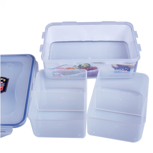 乐扣乐扣（LOCK&LOCK）保鲜盒4分隔1.6L密封盒微波炉locklock便当餐饭盒HPL824C 2.6L三分隔-826c