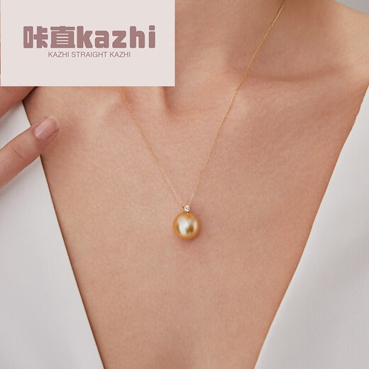 Kazhi kazhiMoment series South Sea gold beads seawater pearl necklace gold diamond jewelry pendant neck necklace South Sea beads thick gold