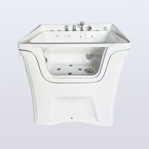 Pet SPA machine, dog and cat beauty shop, milk bath, bathtub, swimming pool, large and small dog massage bath pool, empty tank + hardware + colored light bubble, small size 80cm