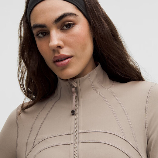 Lululemon 丨 Определите женскую спортивную куртку * Nulu Wicking LW4CD5S теплый коричневый серый XXS /2