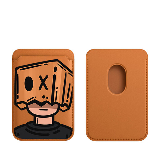 
Junhongxiao's new Apple magSafe magnetic card bag is suitable for iPhone15promax leather 15 card cover type magnetic card bag-black-13556 box villain magnetic card bag + magnetic ring