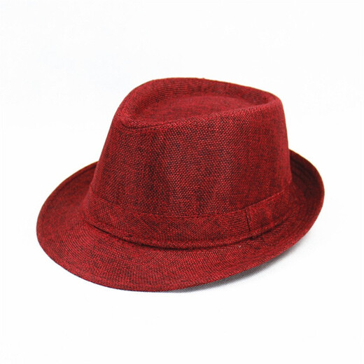 Nozhi süßer kleiner Kremphut mittleren Alters und älterer Männer Jazz Hut Britischer Stil Gentleman's Hut Solid Color Bühne Performance Hut Nm676 Brauner Durchschnittsdockumfang 58 cm