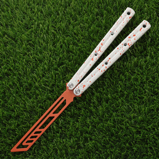 Borderless Siren v4 high-quality ceramic coating double non-blade novice static model toy decompression toy splash ink white handle white blade square head