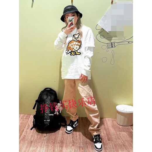 
Human Made Japanese trendy brand human made letters tigress bat short-sleeved men and women ins spring and summer polar bear duck T-shirt 3878 white L