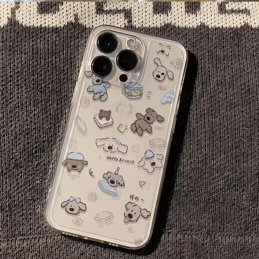 RANRZL适用荣耀90手机壳iPhone15promax新款16pro12华为mate60防摔11小米14透明vivo女oppo软壳k70保护苹 太空软壳-透明【JKTKKYX693玩耍小狗】 vi
