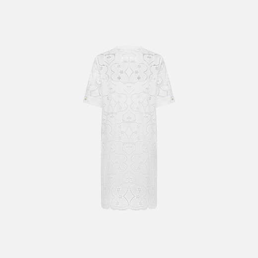Ep yaying Frauenkleidung weiße Baumwolle Spitzen Schmetterling gesticktes Kleid 2025 Sommer Neues Modell 4505b Weiß M.