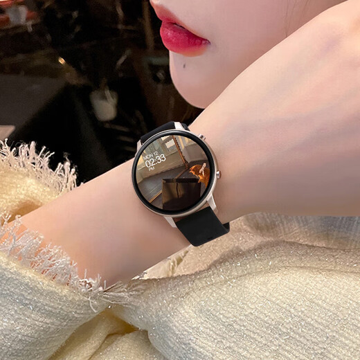 Huawei calls for Hongmeng mobile phone WATCH GT5 smart watch for women to measure blood pressure and health sports bracelet lychee pattern butterfly buckle black skin [24h health monitoring