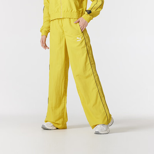 彪马（PUMA）女子运动服套装春夏新款时尚翻领防风夹克外套宽松直筒长裤两件套 629113-41+629110-41 M
