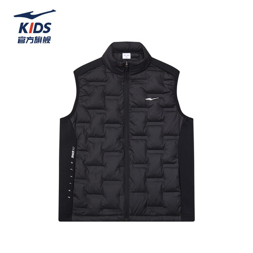 Hongxing Erke (ERKE) children's clothing for boys and girls down jacket children's winter warm sleeveless vest black 160