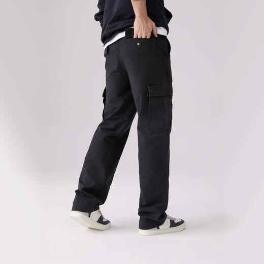Levi's Levi's Men's American Loose Straight Simple Lazy Casual Cotton Workwear Style Paratrooper Casual Pants Black 32 (32)