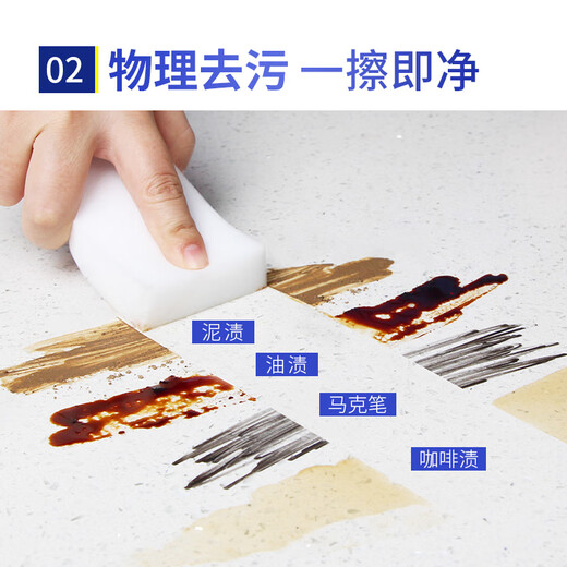 Yizhixuan dishwashing pot magic sponge wipe scouring pad tea stain cleaning and decontamination rag small white shoe scrubbing artifact 1.5 times high density | magic sponge wipe 40 pieces