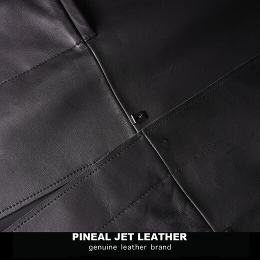 PJL New Long Men's Stand Collar Windbreaker Dark Empire Slim Sheepskin Windbreaker Black M (135Jin Jin is equal to less than 0.5kg)