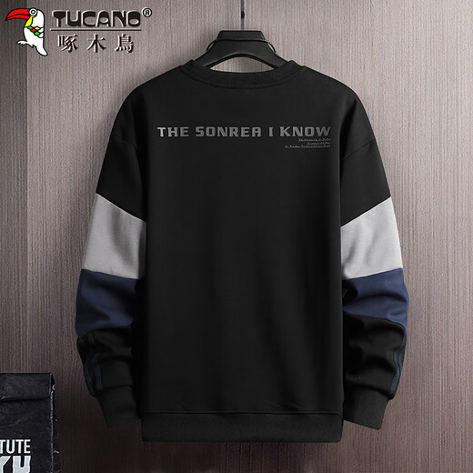 Woodpecker (TUCANO) sweatshirt men's autumn and winter men's loose round neck casual long-sleeved T-shirt men's tops jacket light gray XL