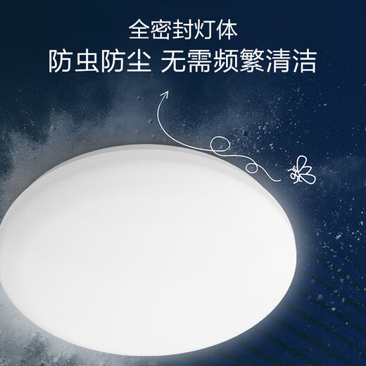 Philips LED ceiling light ultra-thin three-proof balcony light bedroom aisle simple corridor light Hengyan insect-proof and mosquito-proof 17W white light