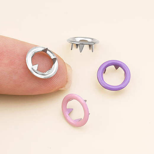 Suican five-prong buckle suit, jacket buttons, metal four-button climbing clothes, invisible mother-in-law buttons, sleeping bag concealed button cufflinks, 100 pairs of colors + 1 iron pliers + storage box