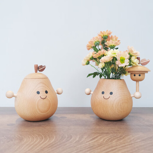 春生秋收花瓶摆件百搭【3883人收藏】抱抱梨原木摆件一品家居系家居香薰小 抱抱梨摆件1