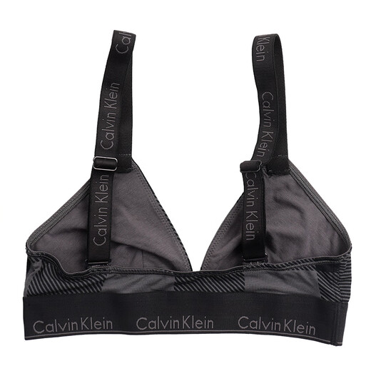 Calvin Klein American Women's Modal Cotton Triangle Cup Cup Crudeless BH Unterwäsche QF8240 Schwarz + Dunkelgrauer Stil 1-021 XS (Spot)
