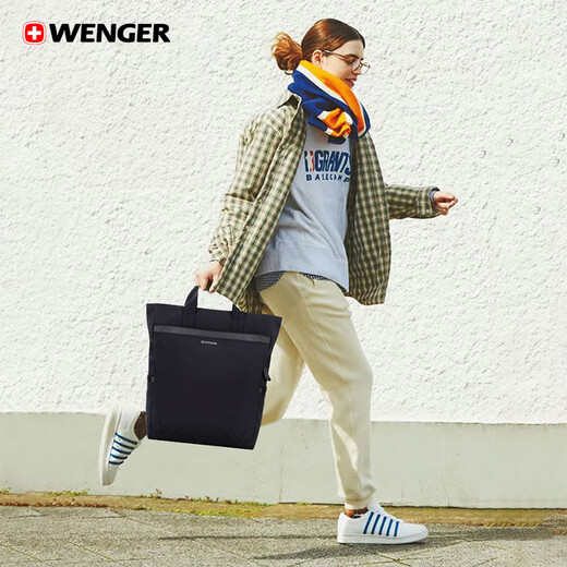 威戈（WENGER）瑞士军刀15英寸笔记本电脑包商务双肩包背包书包黑色高颜值4101
