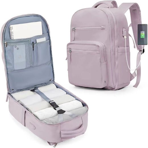 Goyn grenzüberschreitender neuer Reise-Rucksack für Damen Rucksack große Kapazität Bordkurzdistanzgeschäftsreise für Reisebasche mit 6636 Metern weiß