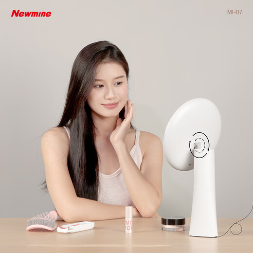 Newman MI-07 high-definition daylight restoration LED makeup mirror 270 rotating touch screen 4K mirror 1 1 fidelity three-speed light adjustment + 360 light guide shadow-free beauty C-position mirror