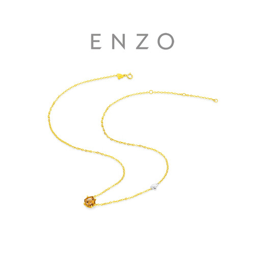 Chow Tai Fook ENZO 18K gold topaz gemstone necklace gift for women EZV5333 40cm