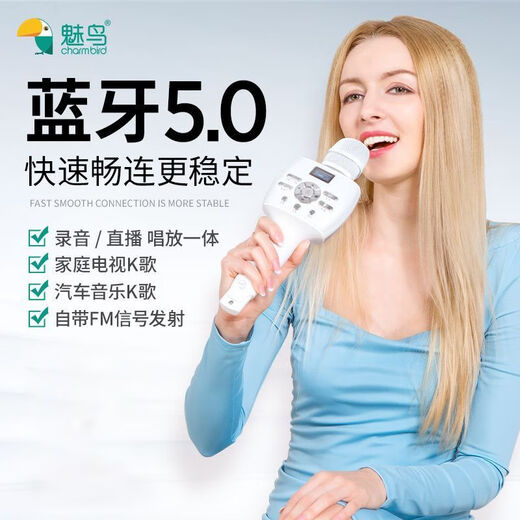 Meiniao karaoke microphone eliminates original singing, microphone and audio integrated with built-in sound card microphone, home KTV audio set, wireless home outdoor singing live broadcast and recording karaoke, 20 models only 25 units left, while stocks last Meiniao Audio Microphone 5.0