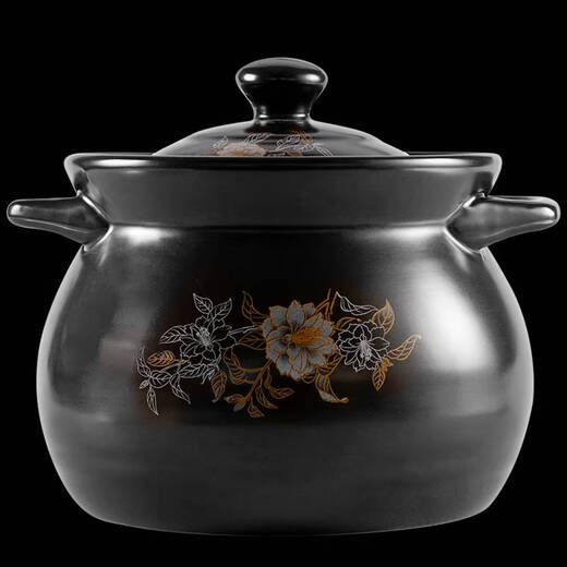 MPPMCK CERSEROLE estofado Pot de la olla Sopa de la olla Cerámica Cerámica Pequeña cacerola Alta temperatura Resistente Medicina China Sopa Sopa de olla Pot de la olla Pot de la olla Doble color Flower 3-5 Personas quemadas y reemplazadas 3892 ml