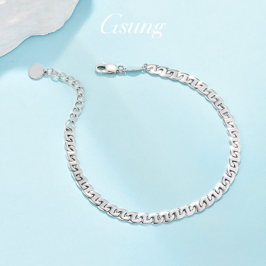 GsunG Platinum Pig Nose Bracelet Women's PT950 Pure Platinum Hand Jewelry Pig Nose Necklace Fashion Chinese Valentine's Day Gift Priced by Gram Contact Before Buying