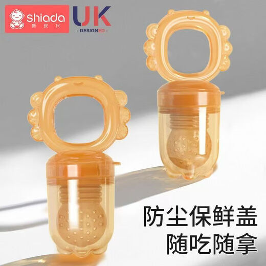 Xin'andai Fruit and Vegetable Bites Baby Fruit Fruit Soothing Teether for babies over 6 months old, fruit-eating artifact L size Fruit and Vegetable Bites 1 pack