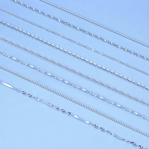 Chili British gold necklace without pendant single chain women's clavicle chain single naked chain with chain lengthened sweater fashion design 0-word chain M