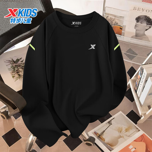 Xtep Children's Clothing Children's Outdoor Sunscreen Long Sleeve 2025 New Boys Casual Quick-Drying Tops Loose Breathable Clothes Pearl White 170