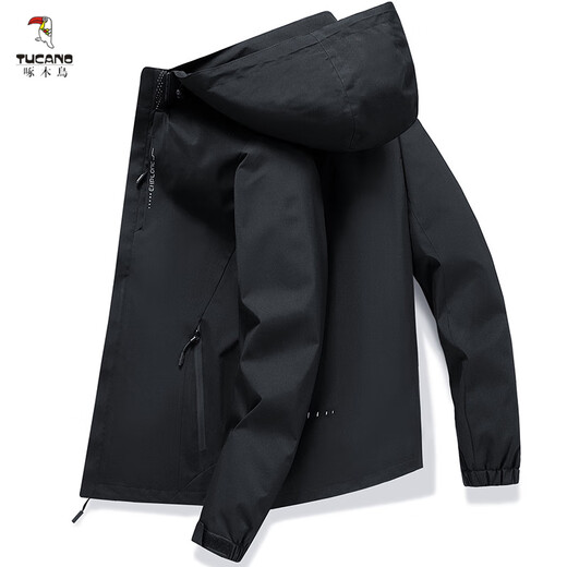 Woodpecker (Tucano) 2025 Chaqueta delgada de primavera y otoño para hombres y mujeres a prueba de viento pareja al aire libre chaqueta casual hombres gris oscuro l