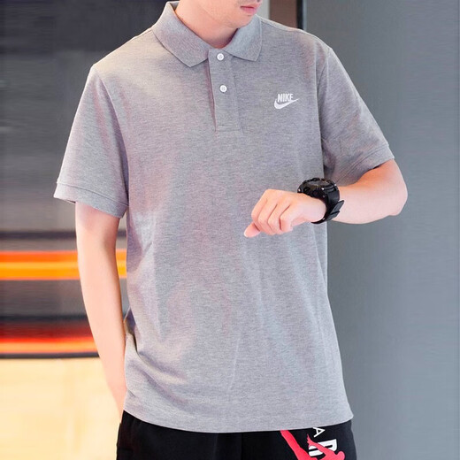 耐克（NIKE）纯棉OLO衫商务翻领短袖男宽松透气运动T恤休闲半袖 绿色/FN3895-365 纯棉透气 假一 S 100-120斤