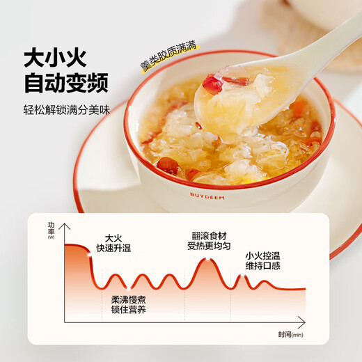 Beiding (Buydeem) glue-free health pot, Chinese medicine pot, multi-functional health pot, constant temperature pot, mini glass teapot, teapot, kettle 1.5L K123 goose yellow